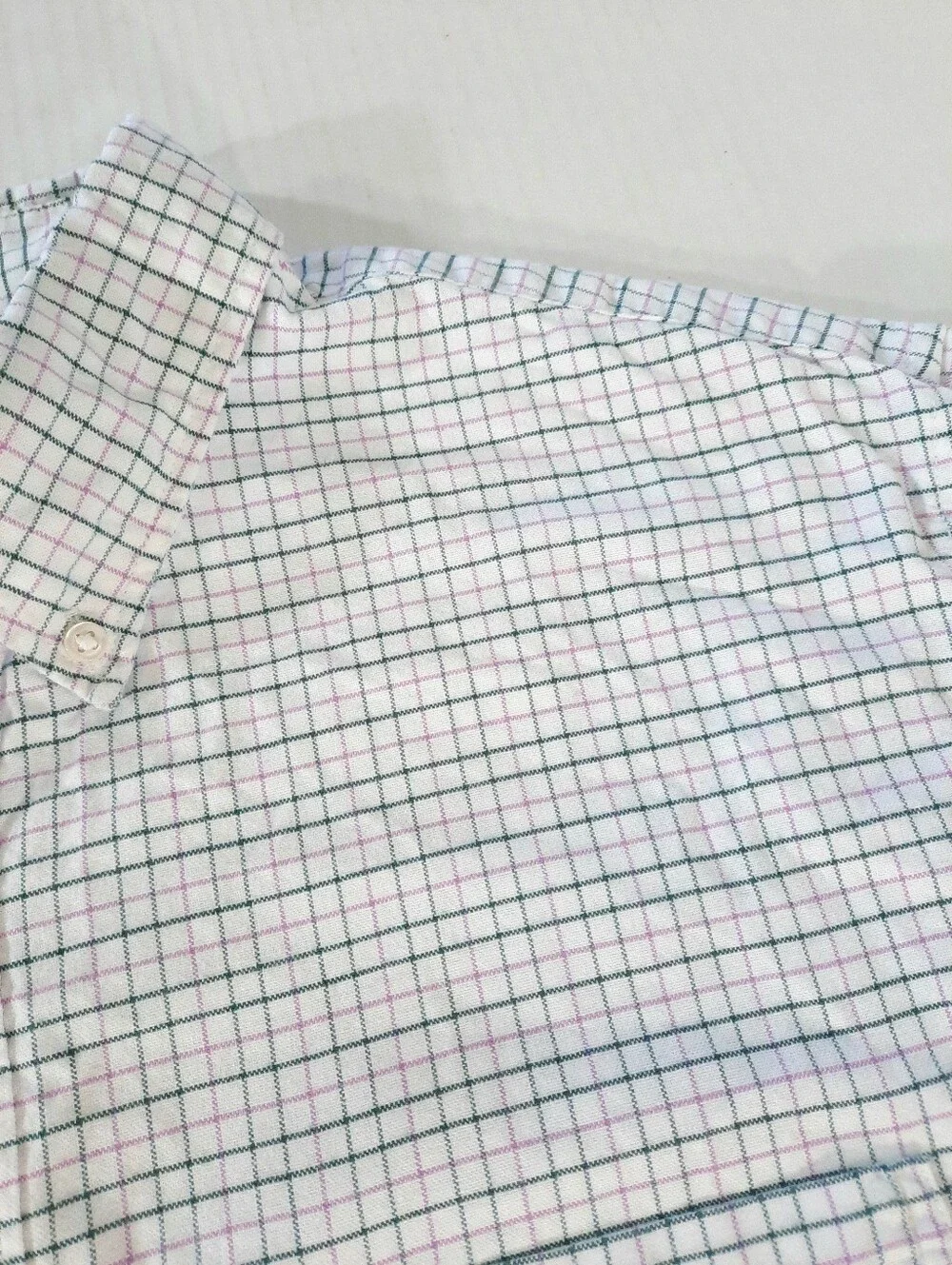 J Crew Classic Fit Check Broken-In Oxford Shirt